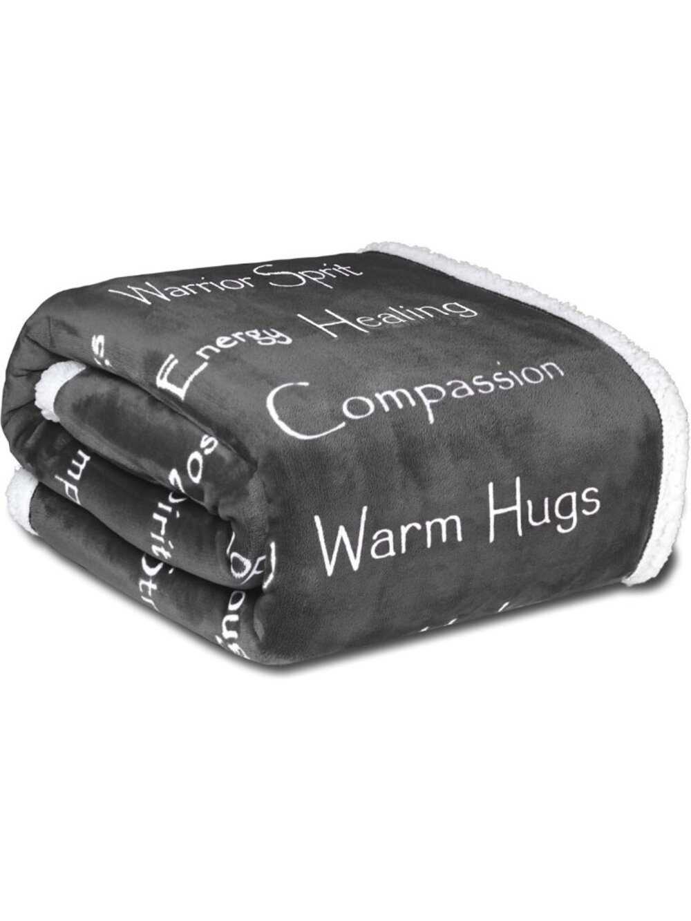 Super Soft Sherpa Blanket - Warm Hugs Get Well Gift, Healing Thoughts & Positive